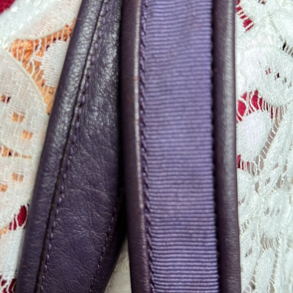 Coach Poppy Rare Vintage Purple straps/Lavender C Fabric Silvertone Hardw - Picture 11 of 16